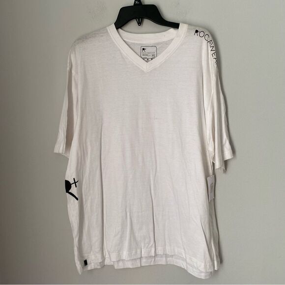 Calvin Klein Men’s Rocawear N Neck Short Sleeve White Teeshirt XL - Picture 1 of 7